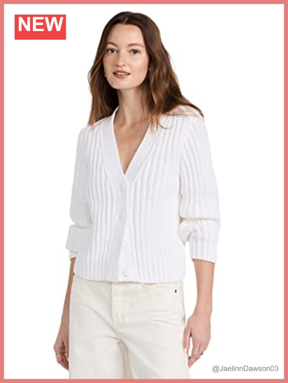 Heavyweight Ribbed Knit Cardigan V Neck Button Front Long Sleeve